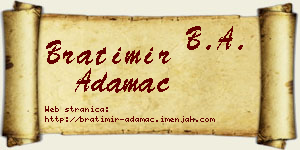 Bratimir Adamac vizit kartica